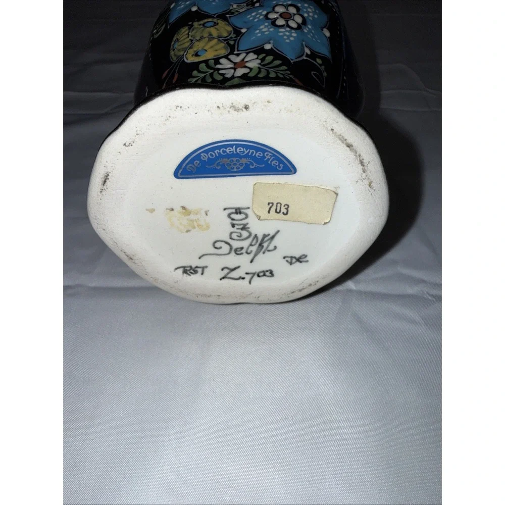 Bundle Royal Delft Holland De Porceleyne Fles Polychrome Hand Painted Vase